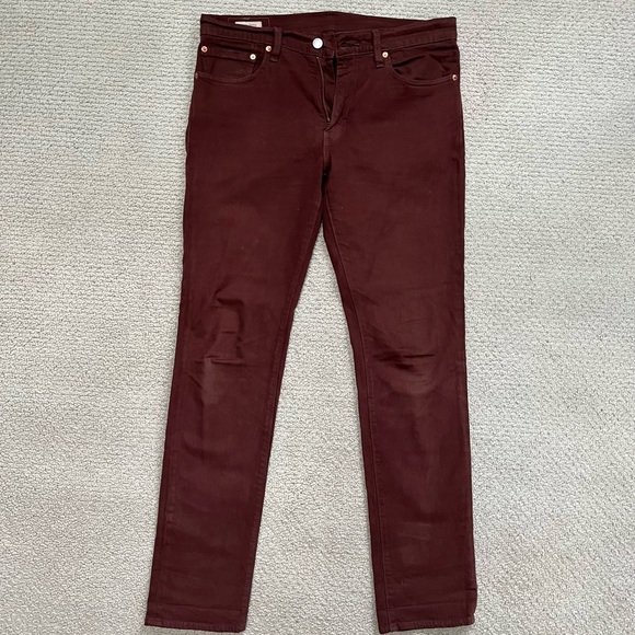 Levi’s Men’s 511 32 x 32 slim, red burgundy jeans . - Picture 1 of 6